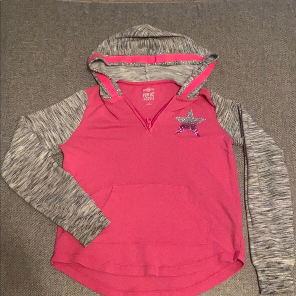 Hoodie with glitter accent